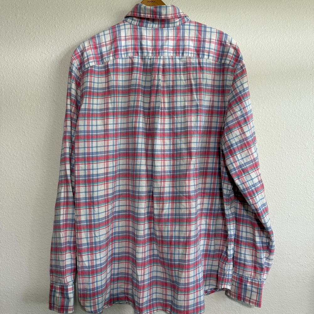 Vineyard Vines Slim‎ Longshore Shirt Mens Large Pink Plaid Long Sleeve Classic - Picture 7 of 7